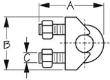 Sea-Dog Line - Wire Rope Clip 3/16" Zinc - 1591051