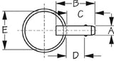 Sea-Dog Line - Stainless Release Pin 1/4" x 2-1/16" - 193420