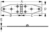 Sea-Dog Line - Heavy-Duty Strap Hinge - 2016201