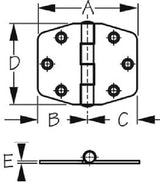 Sea-Dog Line - Locker Hinge - 2-Pack - 2018001