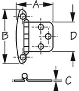 Sea-Dog Line - Flush Mount Concealed Hinges - 2019541