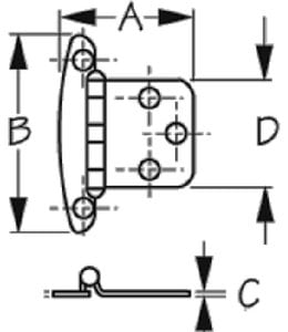 Sea-Dog Line - Flush Mount Concealed Hinges - 2019541
