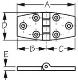 Sea-Dog Line - Door Hinge - Fiberglass - Black Nylon Finish - Pair - 2025301
