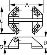 Sea-Dog Line - Long Reach Hatch Hinge - Investment Cast 316 Stainless Steel - #10 Fastener - 3-1/2" x 2-7/8" - 2052851