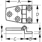 Sea-Dog Line - Offset Door Hinge - 316 Stainless - #10 Fastener - 2-1/8" x 1-1/2" - 2053501