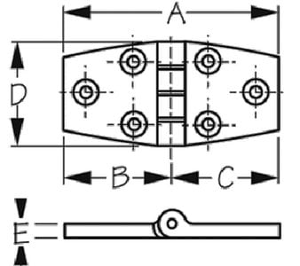 Sea-Dog Line - Chrome Plated Zinc Door Hinge - 2065301