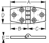 Sea-Dog Line - Chrome Plated Zinc Door Hinge - 2065301