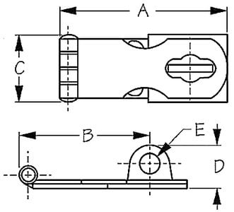 Sea-Dog Line - Swivel Hasp - Stainless Steel - 2211301