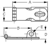 Sea-Dog Line - Swivel Hasp - Stainless Steel - 2211301