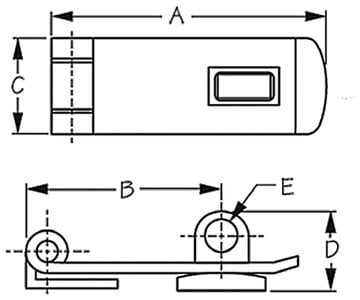 Sea-Dog Line - Heavy Duty Swivel Hasp - Flush Style - 304 Stainless Steel - #8 Fastener - 3-1/8" x 1-1/8" - 2211351