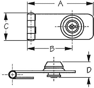 Sea-Dog Line - Stainless Steel Locking Hasp - 2211501