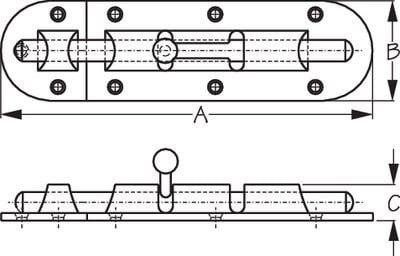 Sea-Dog Line - Heavy Duty Barrel Bolt Investment Cast 316 Stainless Steel - 2212431