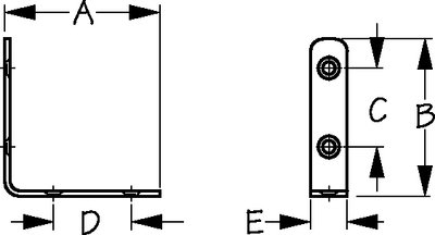 Sea-Dog Line - 90 Angle Brackets, Pr. - 2213051