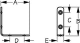 Sea-Dog Line - 90 Angle Brackets, Pr. - 2213051