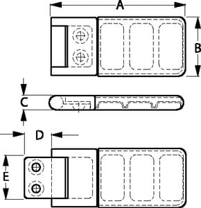 Sea-Dog Line - Sliding Door Stop Cast 316 Stainless #8 Fastener - 2217001