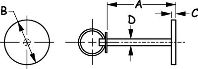 Sea-Dog Line - Stainless Hatch Cover Pull with Rubber Gasket - Stainless Steel - 2218421