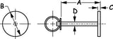 Sea-Dog Line - Stainless Hatch Cover Pull with Rubber Gasket - Stainless Steel - 2218421