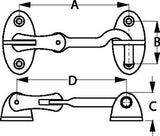 Sea-Dog Line - Gooseneck - 5" Door Hook & Swivel Chrome Finish #6 Fastener - 2220901