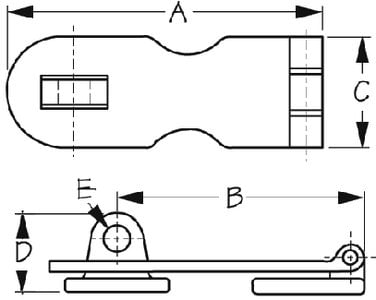 Sea-Dog Line - Safety Hasp - Cast Chrome Plated Brass - 2221201