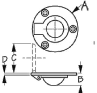 Sea-Dog Line - Chrome Brass Round Lift Ring - 2224601