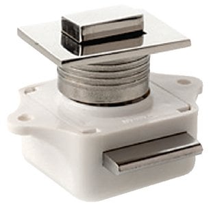 Sea-Dog Line - Push Button Rim Latch - Square - Stainless/Plastic Housing - #4 Fastener - 2253101