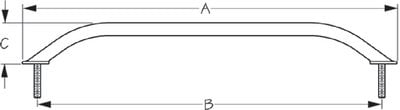 Sea-Dog Line - Stud Mount Flanged Grab Rail Formed 304 Stainless 7/8" Outside Diameter 5/16" Fastener - 2542091