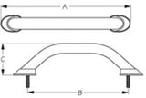 Sea-Dog Line - 12V LED Stud Mount Hand Rail - 6-Count - Blue LED's - Formed 304 Stainless - 5/16" Fastener - 2545091