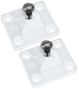 Sea-Dog Line - Side Mount Deck Hinge, 4-Hole, White, Pair - 2732561