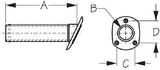 Sea-Dog Line - Flush Mount Rod Holder & Cap Investment Cast 316 Stainless #12 Fastener - 3252351