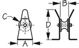 Sea-Dog Line - Platform Bow Roller 1" Max Rope Diameter 3/8" Bolt Fastener - 328051