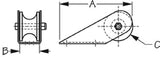 Sea-Dog Line - Unpolished Short Bow Roller 1" Max Rope Diameter 3/8" Bolt Fastener - 328052