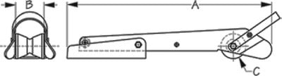 Sea-Dog Line - Pivoting Medium Bow Roller 1-1/2" Max Rope Diameter 3/8" Bolt Fastener - 328068