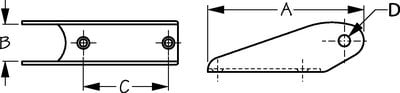 Sea-Dog Line - LADDER TRANSOM GUDGEON S.S. - 3281501