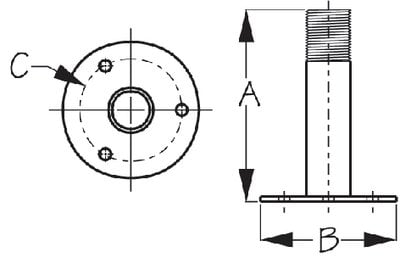 Sea-Dog Line - STAINLESS FIXED ANTENNA MOUNT - 3295151
