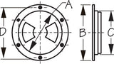 Sea-Dog Line - Quarter-Turn Deck Plate with Internal Collar - 3363521