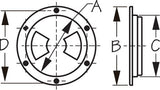 Sea-Dog Line - Quarter-Turn Deck Plate with Internal Collar - 3363571