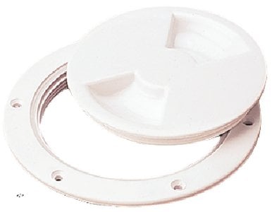 Sea-Dog Line - Deck Plate - Screw Out - 4" - White - 3371401