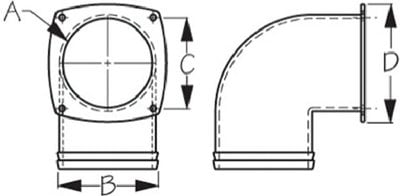 Sea-Dog Line - Hose Vent Elbow - 3" Hose - 337350