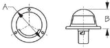 Sea-Dog Line - Stern Light 12 Point Light Arc #4 Fastener Stamped 304 Stainless - 4001301