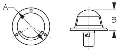 Sea-Dog Line - Stern Light 12 Point Light Arc #4 Fastener Stamped 304 Stainless - 4001301