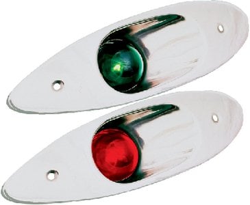 Sea-Dog Line - Flush Mount Port & Starboard Side Lights 10 Point Light Arc USCG 1 NM Approved #8 Fastener - 400180