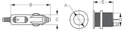 Sea-Dog Line - Deluxe Power Socket 12-Volt - 4261151