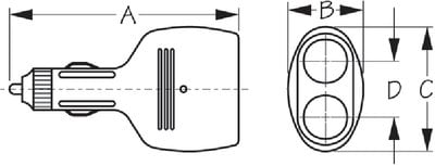 Sea-Dog Line - Dual Power Socket - 4261301