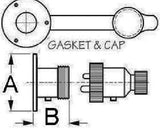 Sea-Dog Line - Polarized 3 Amp 2 Pin Electrical Outlet #6 Fastener Cast Brass & Chrome Plated - 4262621