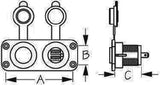 Sea-Dog Line - Double USB 12V to 24V Input & Power Socket Panel Includes Screws & Connectors - 4265051