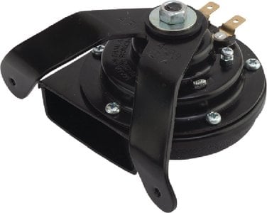 Sea-Dog Line - Black Finish 3 Amp 107 DB Mini Compact Horn & Bracket Powder Coated Steel 3-5/16" x 3-5/8" x 4" - 431410