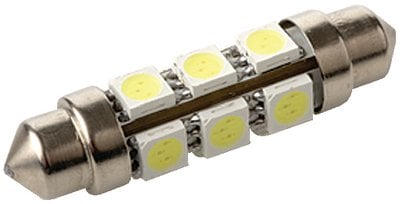 Sea-Dog Line - Nickel Plated Brass 4 LED White Lights 12.8V .4 Watt All Around Festoon - 4424311