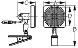 Sea-Dog Line - Clamp On 12V Mount Fan - ABS Housing - 5-5/16" x 4-1/4" x 4-5/8" - 4501101