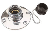 Sea-Dog Line - Fresh Water Inlet #8 Fastener Brass Chrome Plated Includes Cap & Chain - 5121101