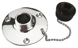 Sea-Dog Line - Washdown Water Outlet #8 Fastener Brass Chrome Plated Includes Cap & Chain - 5121201